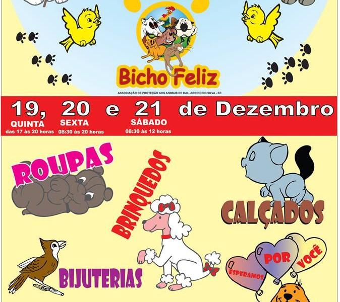 Associação Bicho Feliz realiza bazar beneficente