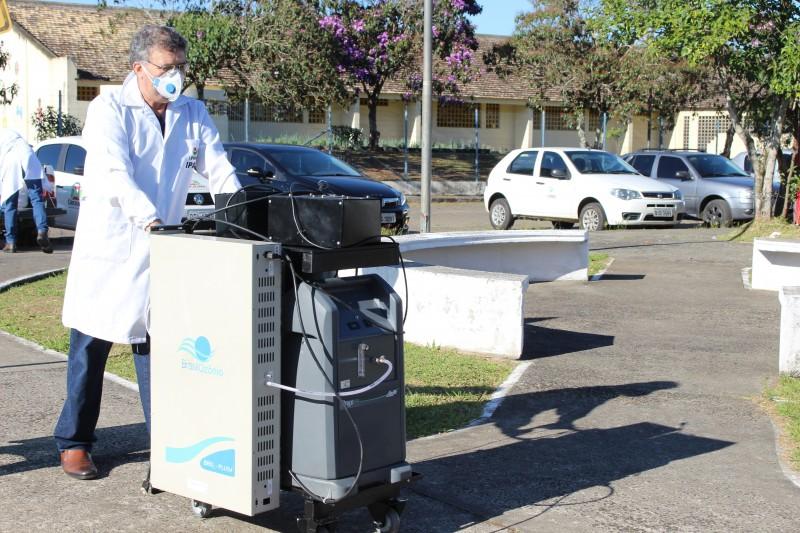 Unesc entrega o primeiro projeto de higienização por ozônio para o combate da pandemia Covid-19 