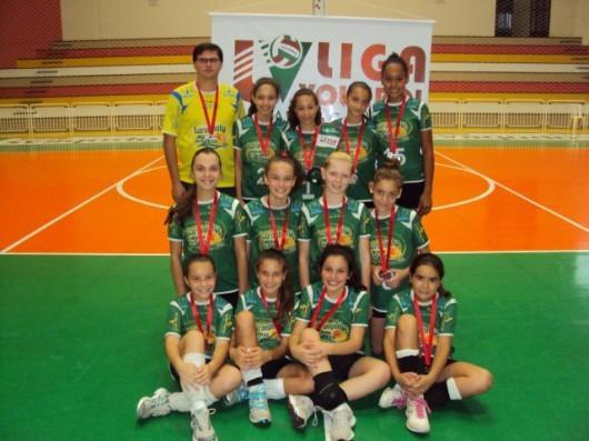 Meninas do voleibol de Forquilhinha são bicampeãs da Liga de Santa Catarina