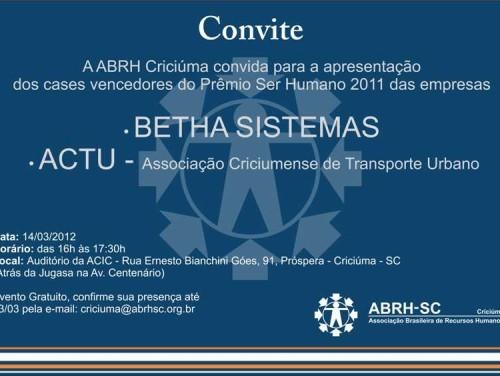 ABRH convida para conhecer as melhores práticas em gestão de pessoas por empresas de Criciúma