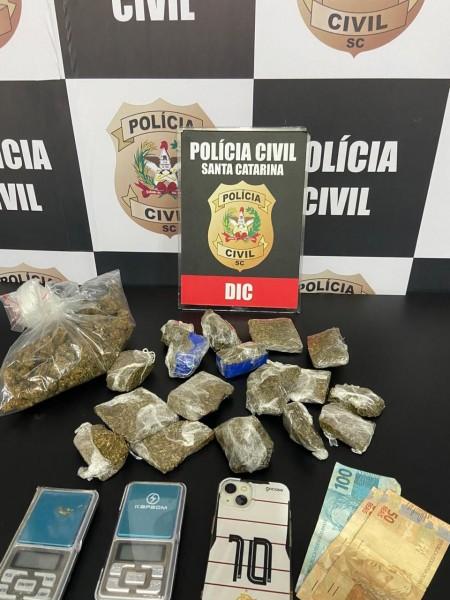 Investigado por tráfico de drogas é preso em flagrante em Tubarão