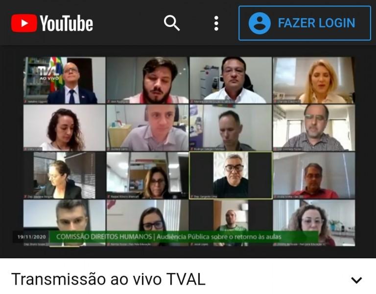 O clima esquentou na audiência pública na ALESC sobre retorno das aulas presenciais.