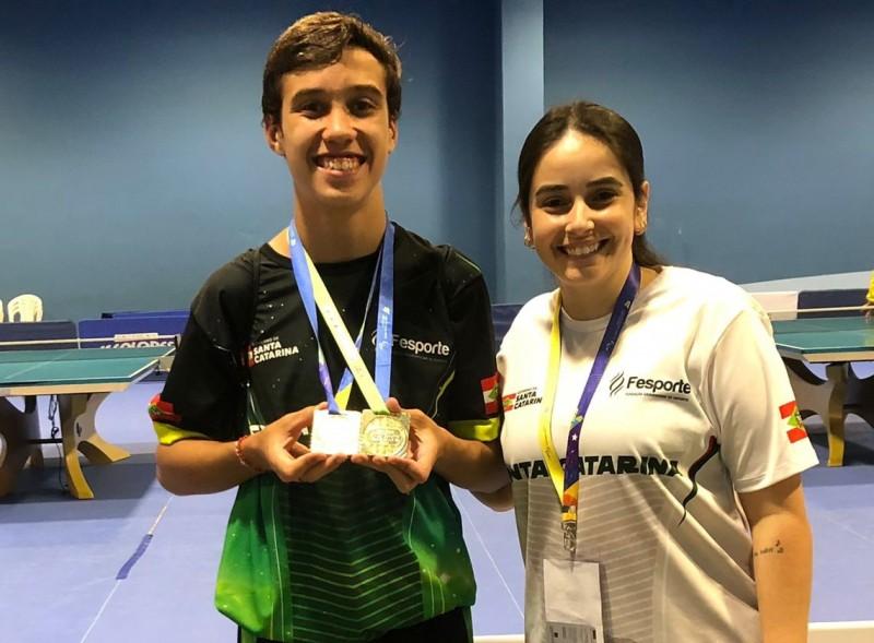 Atleta do Mampituba/FME Criciúma conquista dois ouros na etapa nacional das Paralímpiadas Escolares