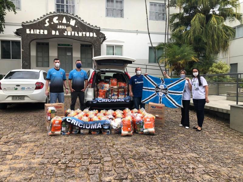 Consulado do Grêmio de Criciúma doa 72 cestas básicas ao Bairro da Juventude 