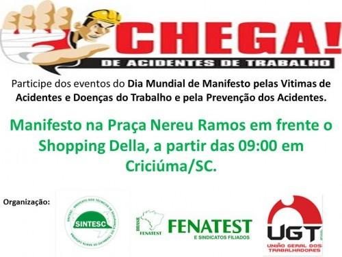 Manifestação às Vítimas de Acidente de Trabalho