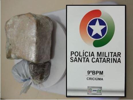 Após perseguição policial, homem é preso por tráfico de drogas em Criciúma