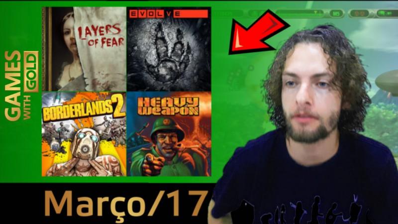VÍDEO: Jogos Grátis - Games with Gold XBOX One e 360 Março 2017