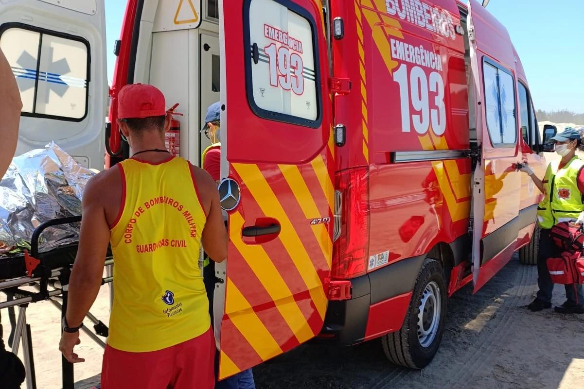 Mulher é socorrida após se afogar em Balneário Esplanada