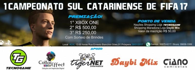 Criciúma sedia primeiro Campeonato Sul Catarinense de FIFA 17