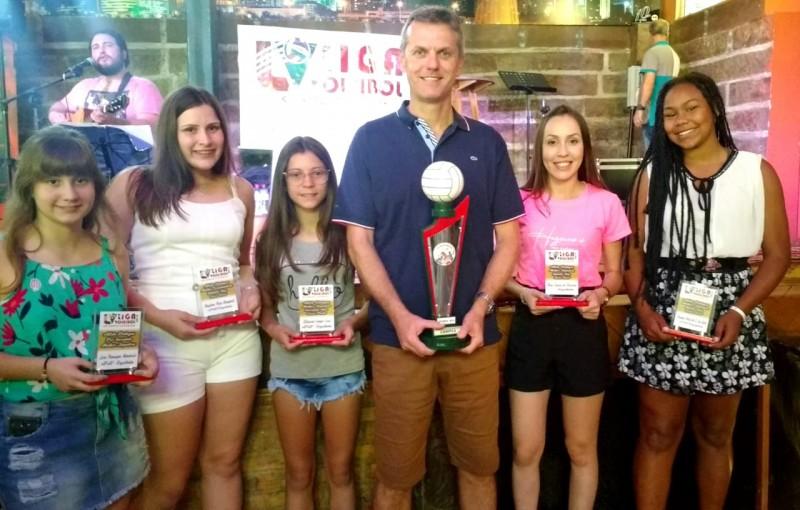 Troféu Eficiência é entregue à equipe de vôlei forquilhinhense 