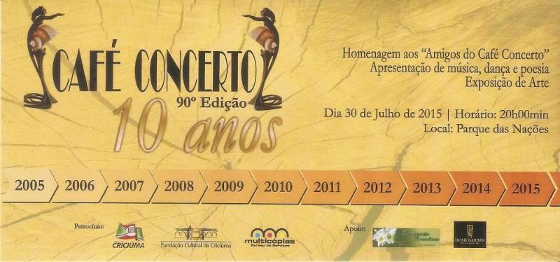Café Concerto comemora 10 anos e realiza sua 90ª edição