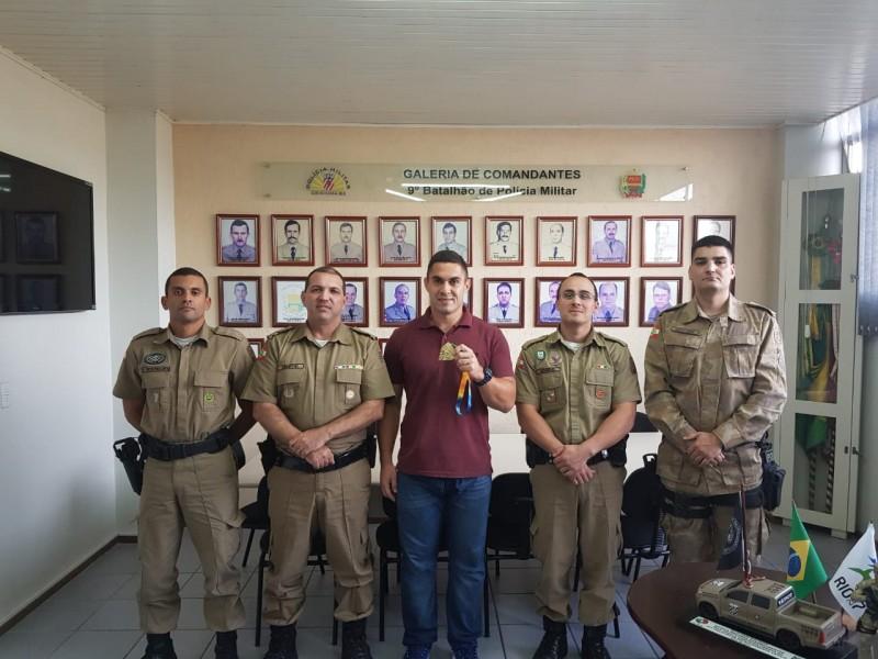 Policial Militar de Criciúma vence campeonato estadual de lançamento de dardo em Jaraguá do Sul 