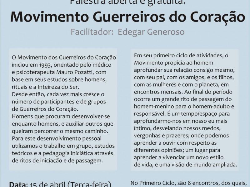 Palestra Movimento Guerreiros Do Coracao