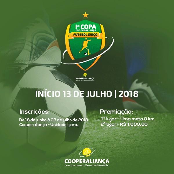 Copa Cooperaliança de Futebol Suíço abre inscrições nesta segunda-feira