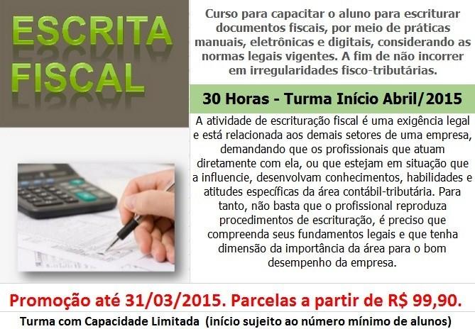 Curso De Contabilidade Com Enfase Em Escrita Fisca