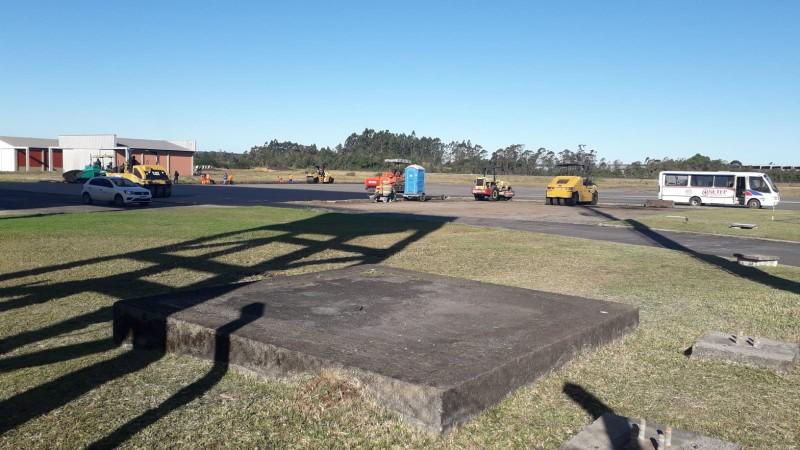 Obras estão em ritmo acelerado no Aeroporto de Forquilhinha