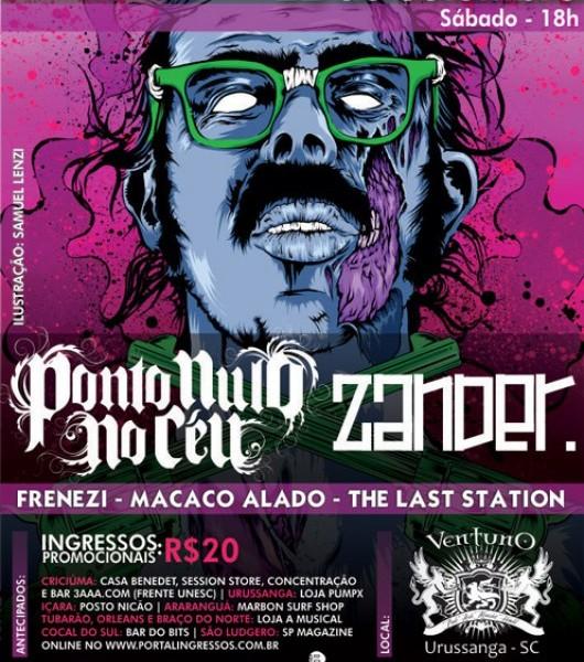 Zander e Ponto nulo no Céu dividem o palco no Ventuno Pub 