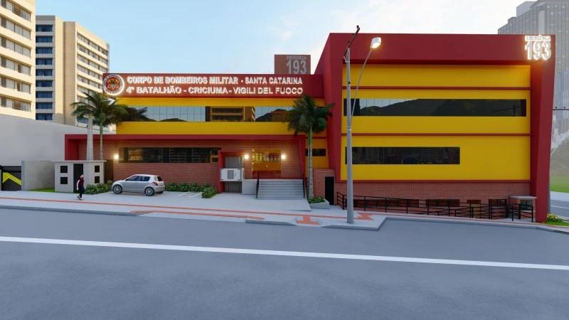 Novo quartel dos bombeiros de Criciúma será entregue no primeiro semestre de 2026