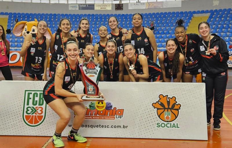 Basquete feminino do Mampituba/FME Criciúma/SATC é vice-campeão Catarinense Sub-22