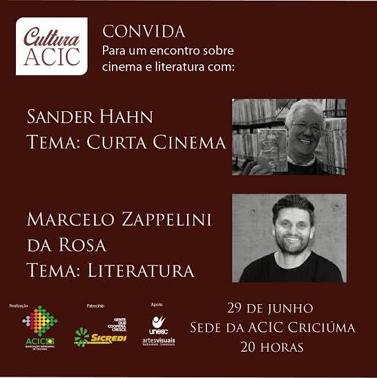 Cinema e literatura serão temas de palestra na Acic