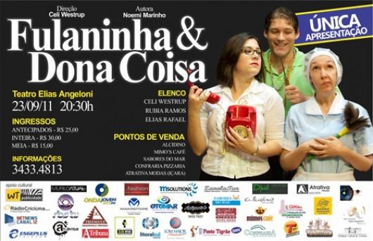 Peça teatral Fulaninha e Dona Coisa em Criciúma