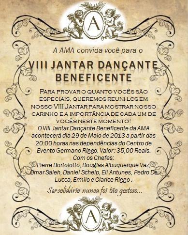 VIII Jantar Beneficente Dançante da AMA