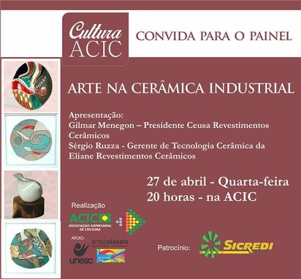 Arte na cerâmica industrial é tema de palestra na Acic