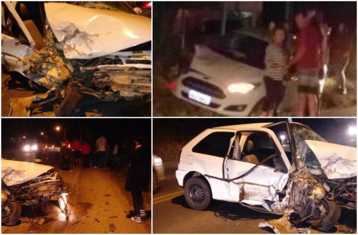 Colisão frontal deixa motorista com ferimentos graves