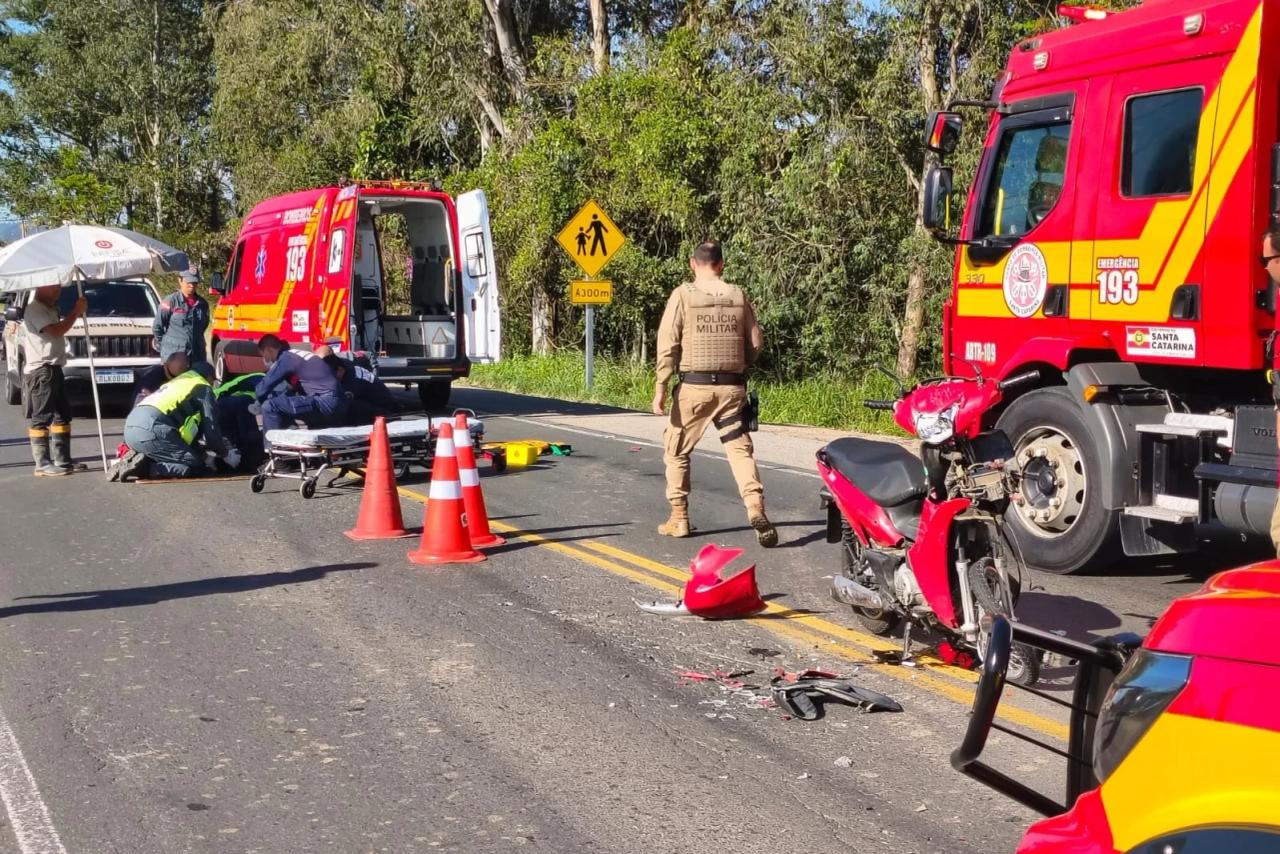 Motorista foge após provocar acidente na SC-370