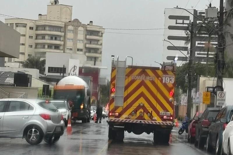 Rua é liberada após vazamento de gás no Centro de Araranguá