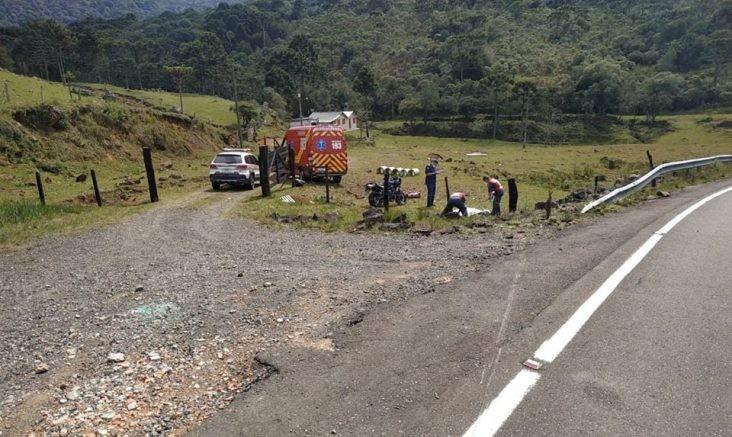 Motociclista morre em acidente na Serra catarinense