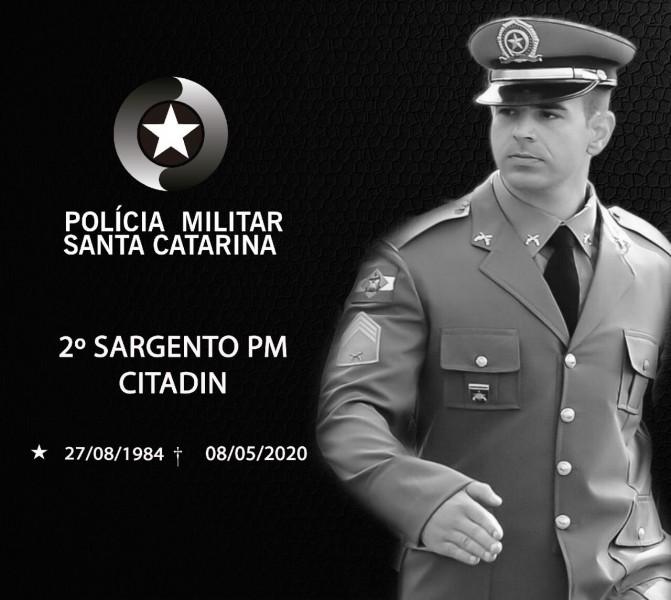 Nota de falecimento: 2° Sgt Rodrigo Rabelo Citadin, comandante do destacamento da PM de Lauro Müller