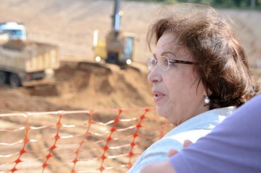 Ministra Ideli Salvatti visita canteiro de obras da ponte Anita Garibaldi
