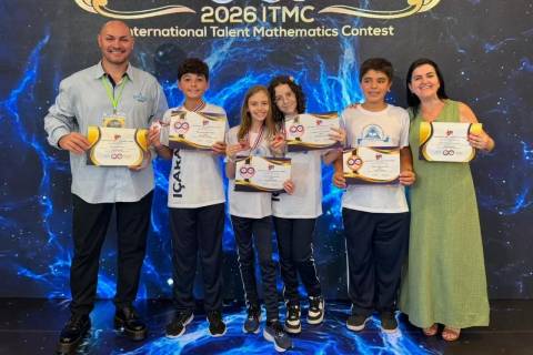 Alunos de Içara são premiados em olimpíada de Matemática na Tailândia; veja fotos