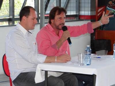 César e Anisio participam de encontro no Colégio Murialdo