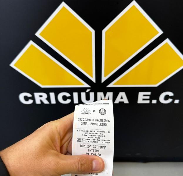 Saiba o passo a passo para solicitar o reembolso do ingresso de Criciúma x Palmeiras