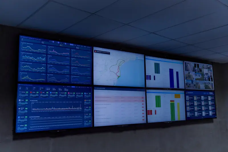 Sala de monitoramento de rede e data center